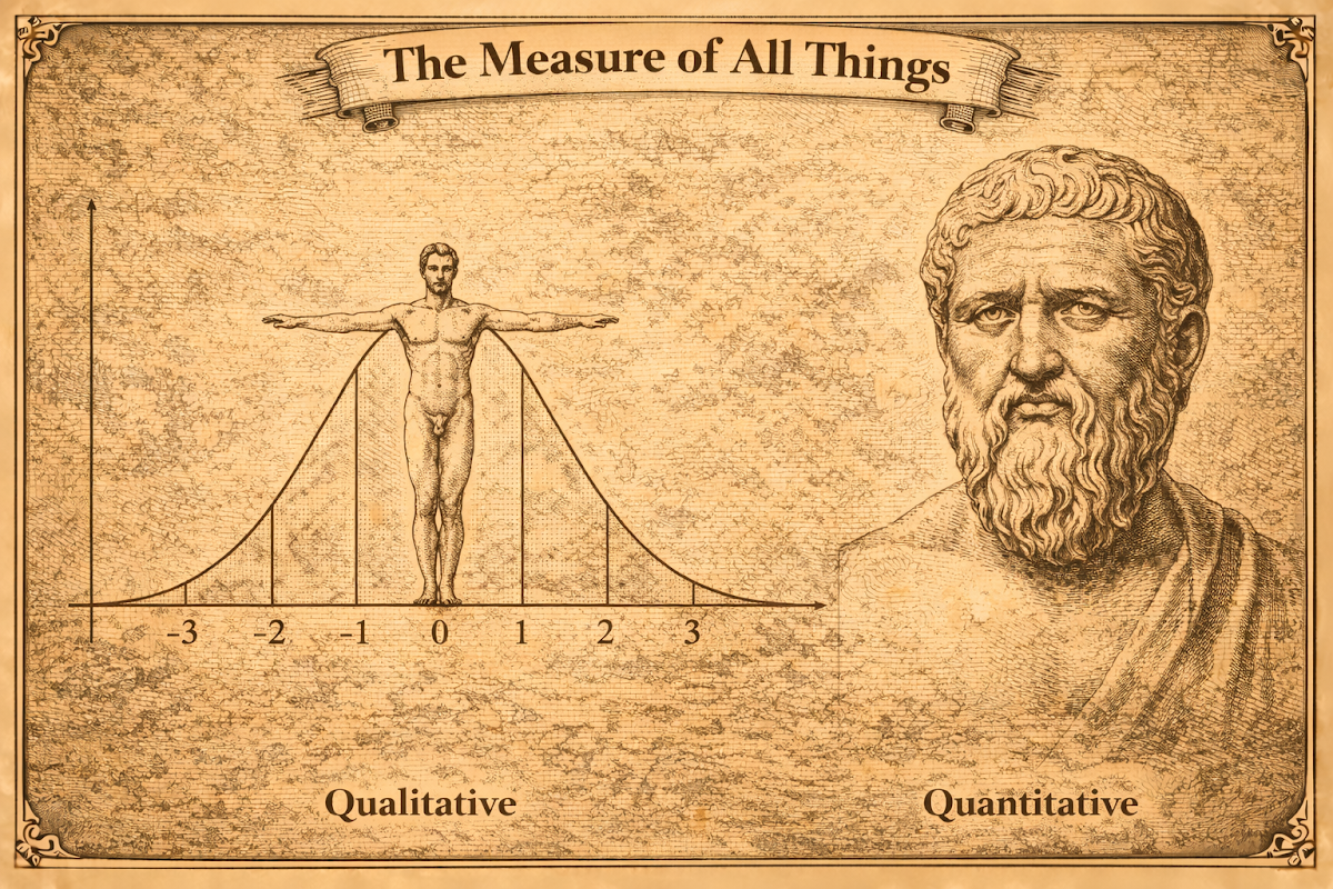 The Measure of All Things. Kolmogorov, Plato and the Foundations of Probability and Virtue